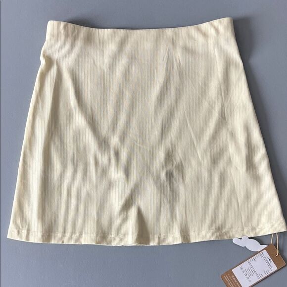 New OGL Stretch Cotton Pointelle A-line Mini Skirt with Built-in Shorts Size S - Picture 3 of 14